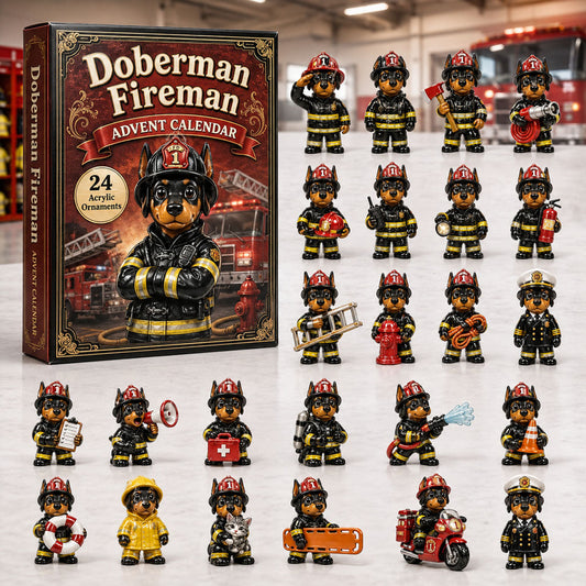 Doberman Fireman Advent Calendar 2026 - 24-Day Festive Countdown