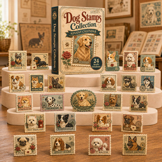 Dog Stamps Collection Advent Calendar 2026 - 24-Day Festive Countdown