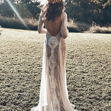 Onbely robe longue pour mariage dentelle dos nu - onbely