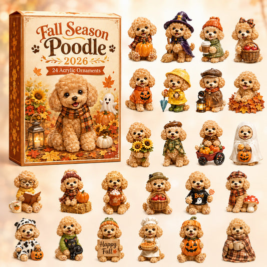 Fall Season Poodle Advent Calendar 2026 - 24-Day Festive Countdown