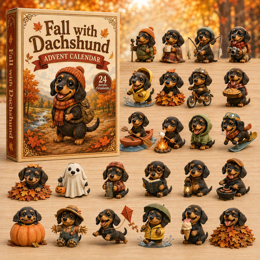 Fall With Dachshund Advent Calendar 2026 - 24-Day Festive Countdown