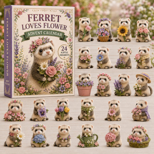 Ferret Loves Flower Advent Calendar 2026 - 24-Day Festive Countdown