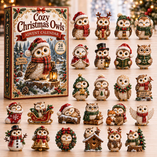 Festive Christmas Owl Advent Calendar 2026 - 24-Day Festive Countdown