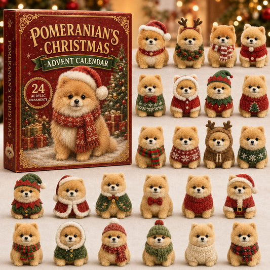 Festive Pomeranian Advent Calendar 2026 - 24-Day Festive Countdown