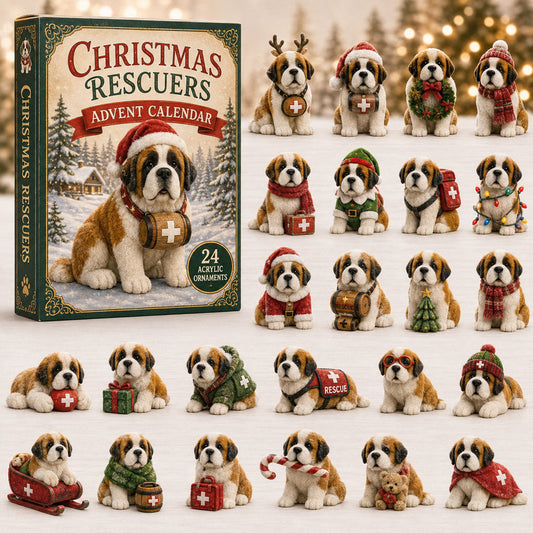 Festive Saint Bernard Advent Calendar 2026 - 24-Day Festive Countdown