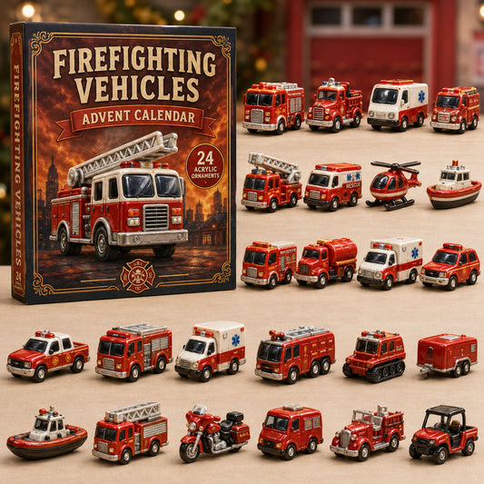 Firefighting Vehicles Advent Calendar 2026 - 24-Day Festive Countdown