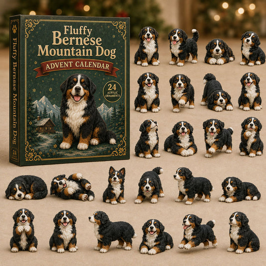 Fluffy Bernese Mountain Dog Advent Calendar 2026 - 24-Day Festive Countdown
