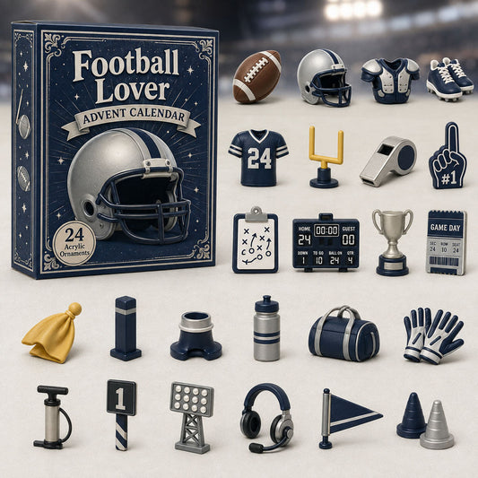 Football Blue Theme Advent Calendar 2026 - 24-Day Festive Countdown