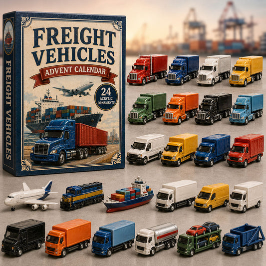 Freight Vehicles Transport Advent Calendar 2026 - 24-Day Festive Countdown