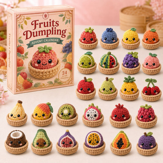 Fruits Dumpling Crochet Advent Calendar 2026 - 24-Day Festive Countdown