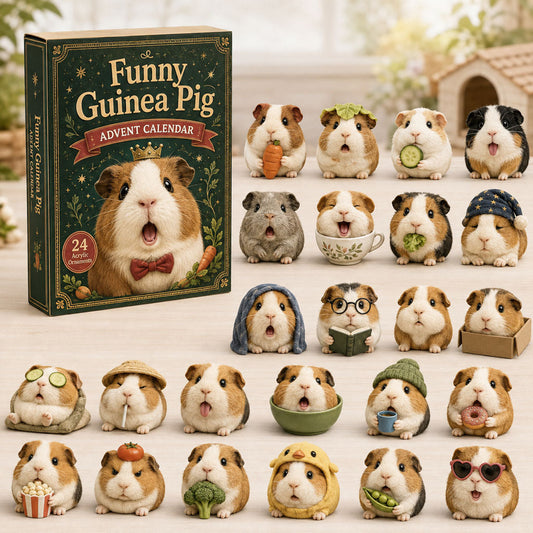 Funny Guinea Pig Daily Advent Calendar 2026 - 24-Day Festive Countdown