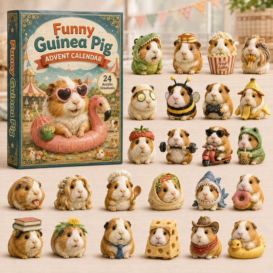 Funny Guinea Pig Vacation Advent Calendar 2026 - 24-Day Festive Countdown