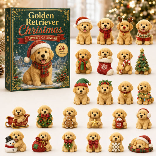 Golden Retriever Christmas Advent Calendar 2026 - 24-Day Festive Countdown