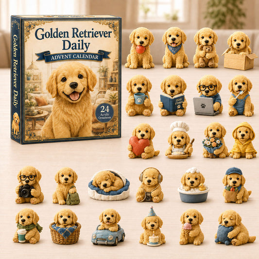Golden Retriever Daily Advent Calendar 2026 - 24-Day Festive Countdown