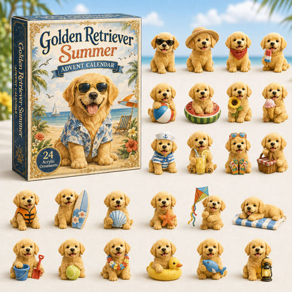 Golden Retriever Summer Advent Calendar 2026 - 24-Day Festive Countdown