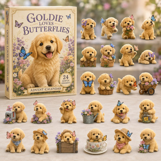 Goldie and Butterflies Advent Calendar 2026 - 24-Day Festive Countdown