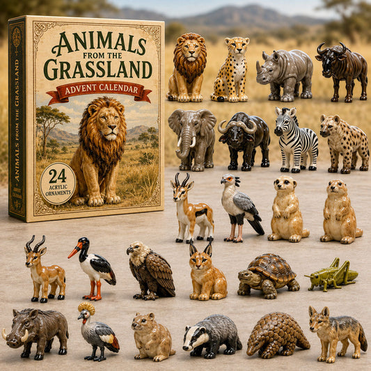 Grassland Animals World Advent Calendar 2026 - 24-Day Festive Countdown