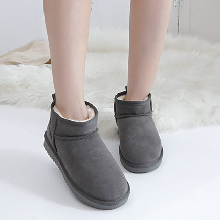 Bottes d’hiver ultra courtes pour femmes avec soutien de la voûte plantaire | Bottines en suède pour cheville