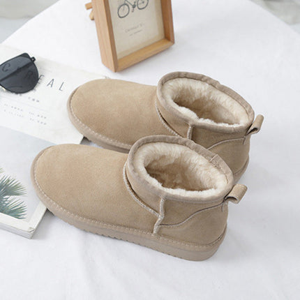 Bottes d’hiver ultra courtes pour femmes avec soutien de la voûte plantaire | Bottines en suède pour cheville