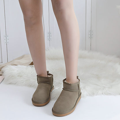 Bottes d’hiver ultra courtes pour femmes avec soutien de la voûte plantaire | Bottines en suède pour cheville