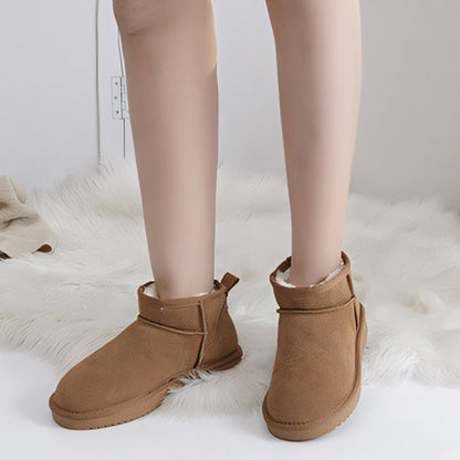 Bottes d’hiver ultra courtes pour femmes avec soutien de la voûte plantaire | Bottines en suède pour cheville