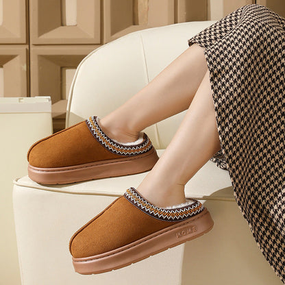 Chaussons Unisexe en Daim – Doublure en Polaire Moelleuse Chaude, Confort Antidérapant