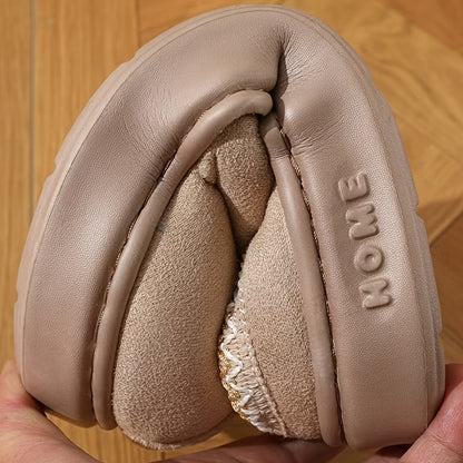 Chaussons Unisexe en Daim – Doublure en Polaire Moelleuse Chaude, Confort Antidérapant