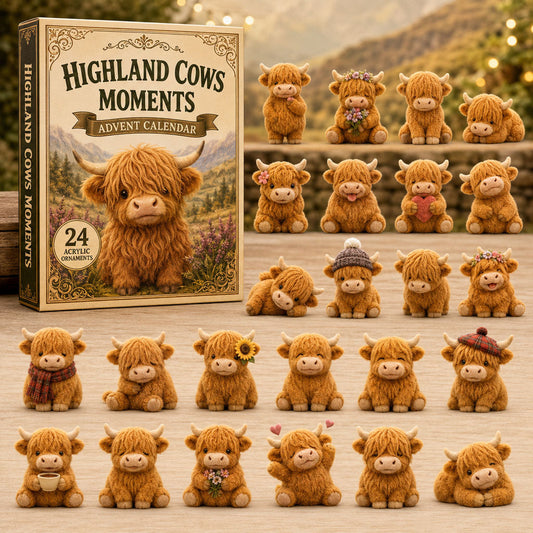 Highland Cow Moments Advent Calendar 2026 - 24-Day Festive Countdown
