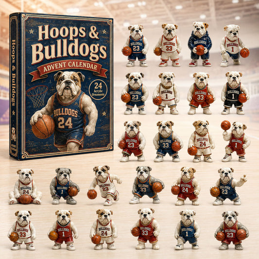 Hoops Bulldog Basketball Advent Calendar 2026 - 24-Day Festive Countdown