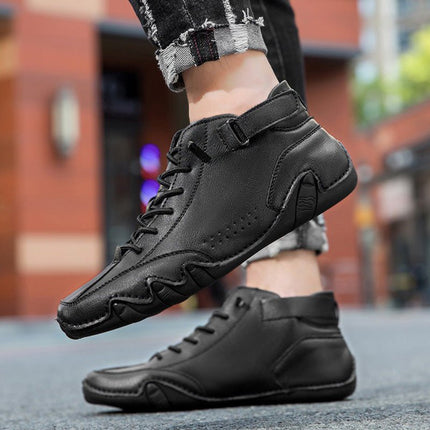 Unisex Orthopedic Leather Boots |  Barefoot Shoes with Wide Foot-Shaped Toe Box & Arch Support