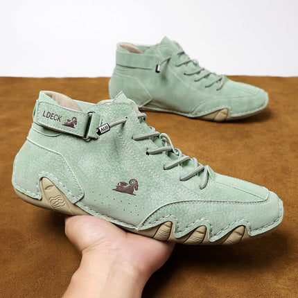 Unisex Orthopedic Leather Boots |  Barefoot Shoes with Wide Foot-Shaped Toe Box & Arch Support