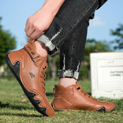 Unisex Orthopedic Leather Boots |  Barefoot Shoes with Wide Foot-Shaped Toe Box & Arch Support