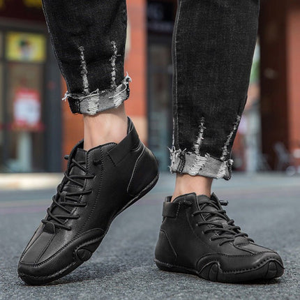 Unisex Orthopedic Leather Boots |  Barefoot Shoes with Wide Foot-Shaped Toe Box & Arch Support