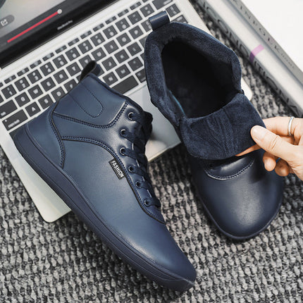 Unisex Warm Winter Boots | Wide Toe Leather Style Barefoot Shoes