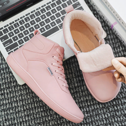 Unisex Warm Winter Boots | Wide Toe Leather Style Barefoot Shoes