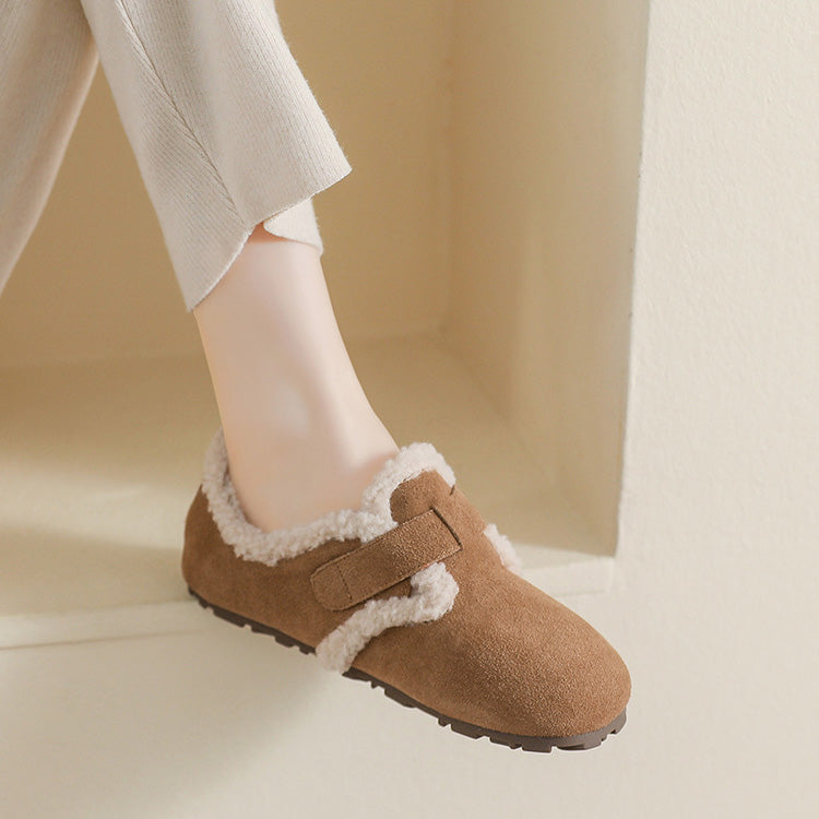 Sabots confortables pour femmes en suède avec soutien de la voûte plantaire | Chaussures doublées en fausse fourrure