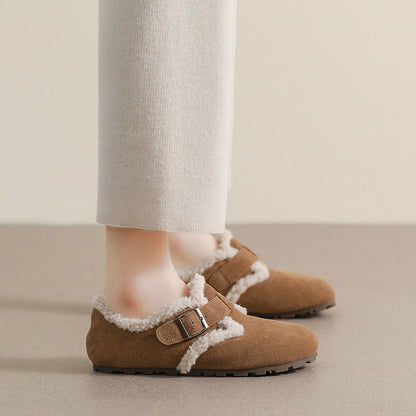 Sabots confortables pour femmes en suède avec soutien de la voûte plantaire | Chaussures doublées en fausse fourrure