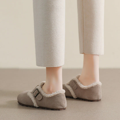 Sabots confortables pour femmes en suède avec soutien de la voûte plantaire | Chaussures doublées en fausse fourrure