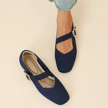 Ballerines Orthopédiques Mary Jane pour Femme | Chaussures Respirantes à Bout Carré en Maille