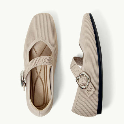 Ballerines Orthopédiques Mary Jane pour Femme | Chaussures Respirantes à Bout Carré en Maille