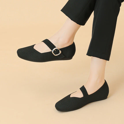 Ballerines Orthopédiques Mary Jane pour Femme | Chaussures Respirantes à Bout Carré en Maille