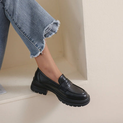 Mocassins Épais à Enfiler pour Femme – Chaussures Confort Larges pour Soulagement de la Douleur