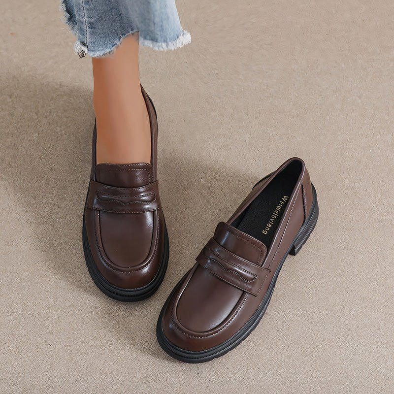 Mocassins Épais à Enfiler pour Femme – Chaussures Confort Larges pour Soulagement de la Douleur