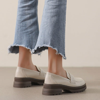 Mocassins Épais à Enfiler pour Femme – Chaussures Confort Larges pour Soulagement de la Douleur