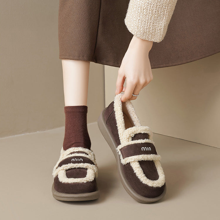 Chaussures mocassins orthopédiques pour femmes | Mocassins d’intérieur en suède vegan chaud à enfiler