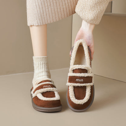 Chaussures mocassins orthopédiques pour femmes | Mocassins d’intérieur en suède vegan chaud à enfiler