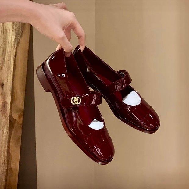 Flats Mary Jane à bout large pour femmes avec soutien de la voûte plantaire