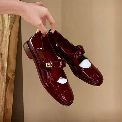 Flats Mary Jane à bout large pour femmes avec soutien de la voûte plantaire