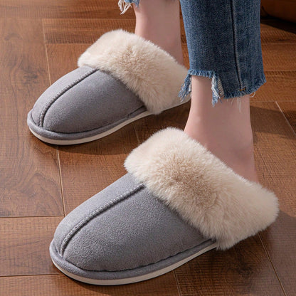 Chaussons Confortables et Chauds pour Femme – Fausse Fourrure, Antidérapants, Soin des Pieds