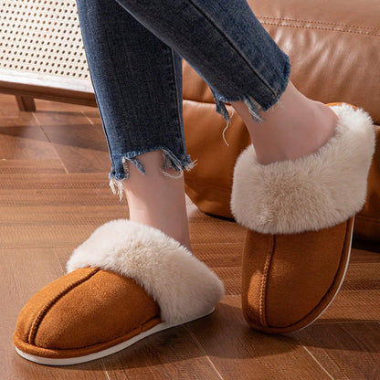 Chaussons Confortables et Chauds pour Femme – Fausse Fourrure, Antidérapants, Soin des Pieds